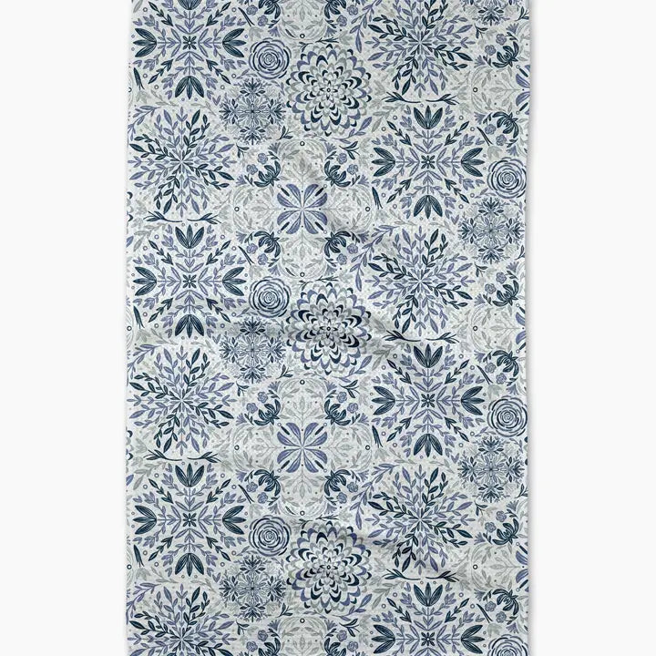 Geometry Tea Towel Floral Medallions