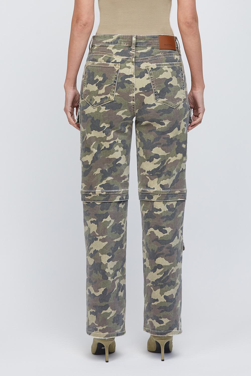 Tracey Cargo Straight Jeans Camoflauge