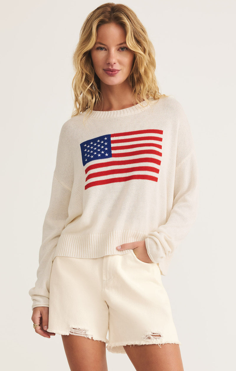 Sienna Patriot Sweater Sea Salt