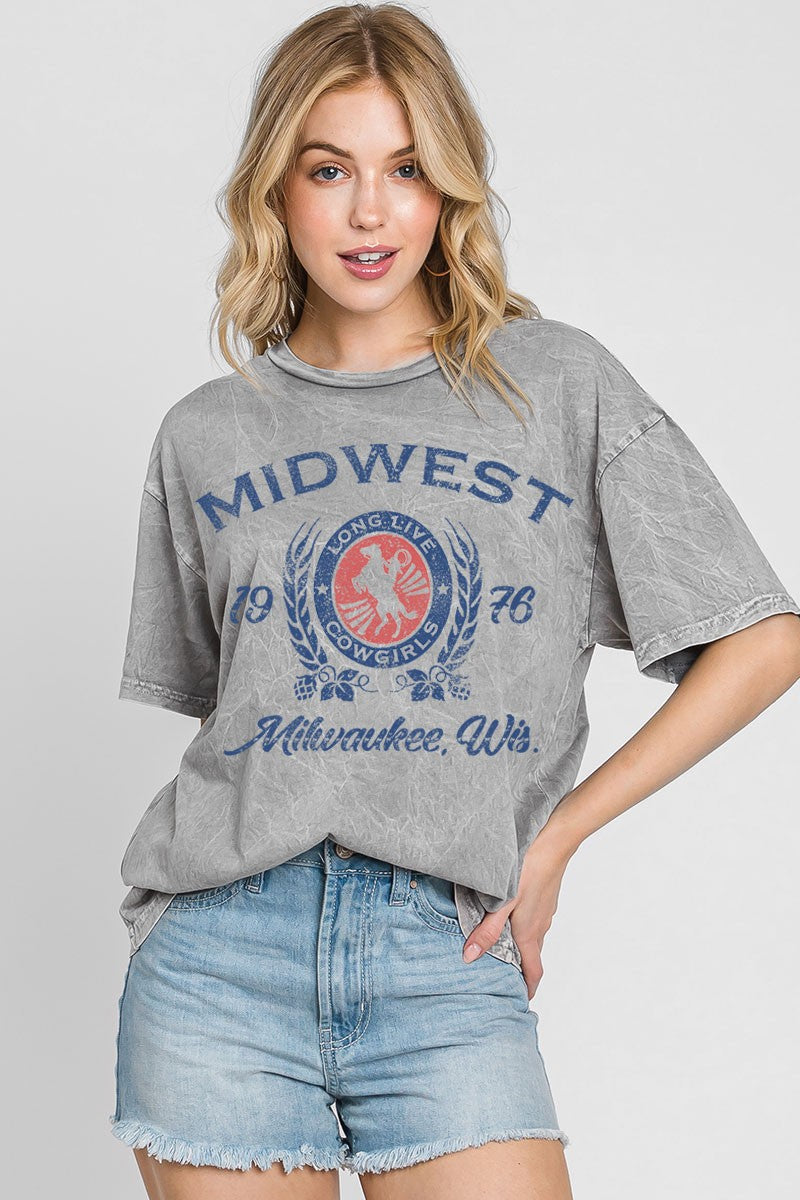 Midwest 1976 Mineral Graphic Tee Mineral Grey