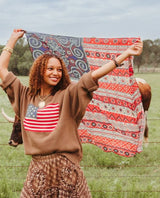 JG Wild Rag Scarf Boho Flag