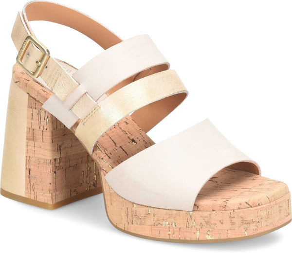 Maxi Heeled Sandals Natural Nude Gold