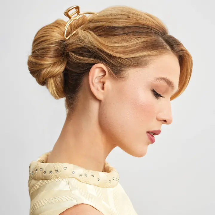 Open Shape Claw Clip Gold