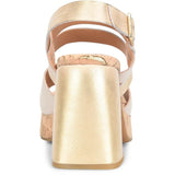 Maxi Heeled Sandals Natural Nude Gold