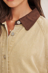 Heritage Field Mineral Washed Cotton Twill Jacket Beige