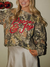 Peace & Joy Christmas Camo Sweatshirt Camo