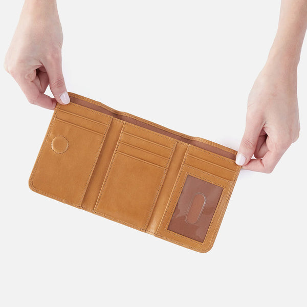 Jill Polished Leather Trifold Wallet