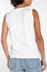 Lace To Knit Hybird Tank Whipped Cream