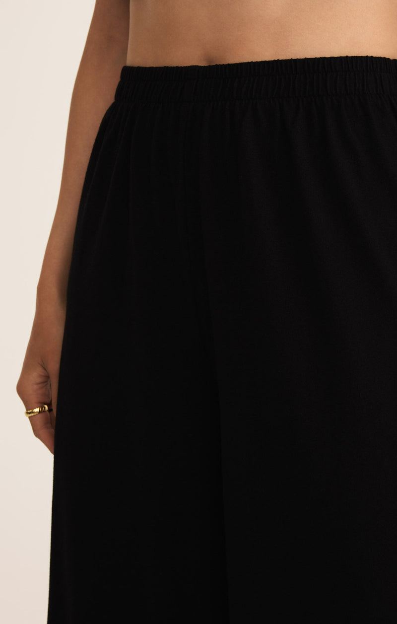 Scout Jersey Wide Leg Crop Pants True Black