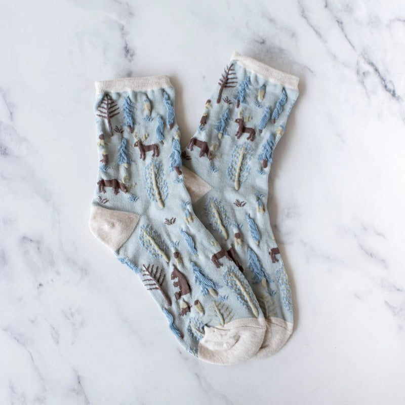 Winter Forest Socks