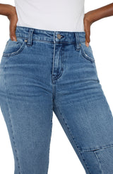Hannah Multi Seam Crop Flare Jeans Tremont