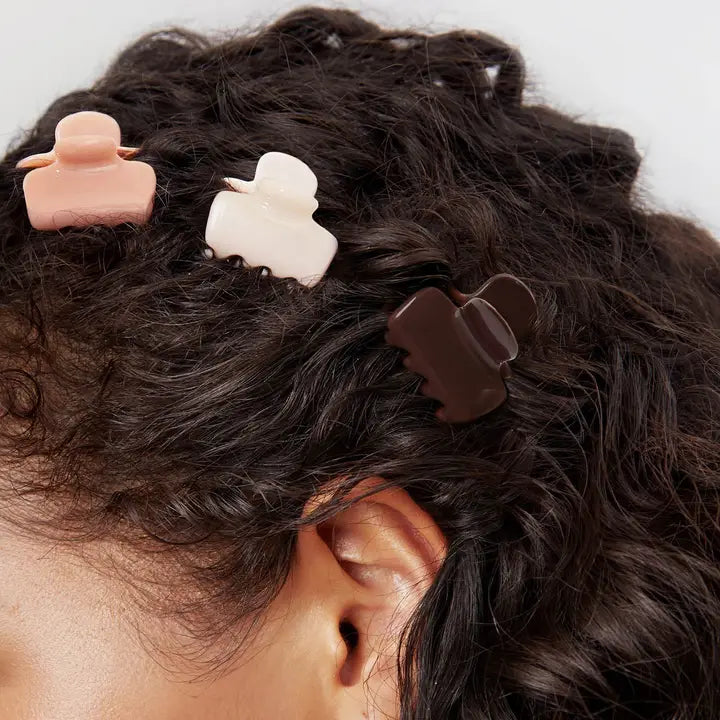 Recycled Plastic Mini Cloud Claw Clips - 8 PC