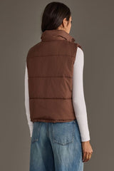 Lenore Puffer Vest Brown