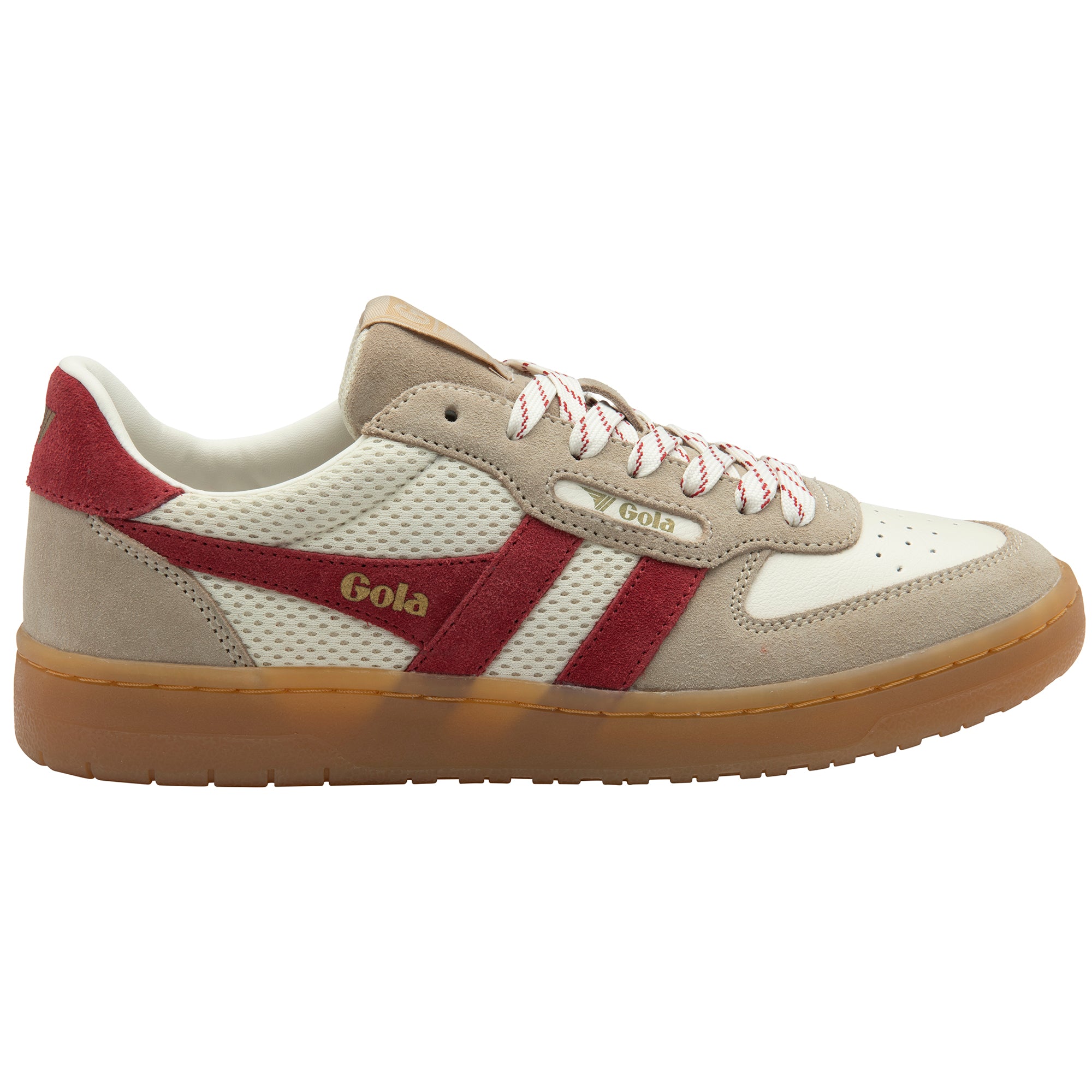 Hawk '83 Sneakers Off White, Bone + Deep Red