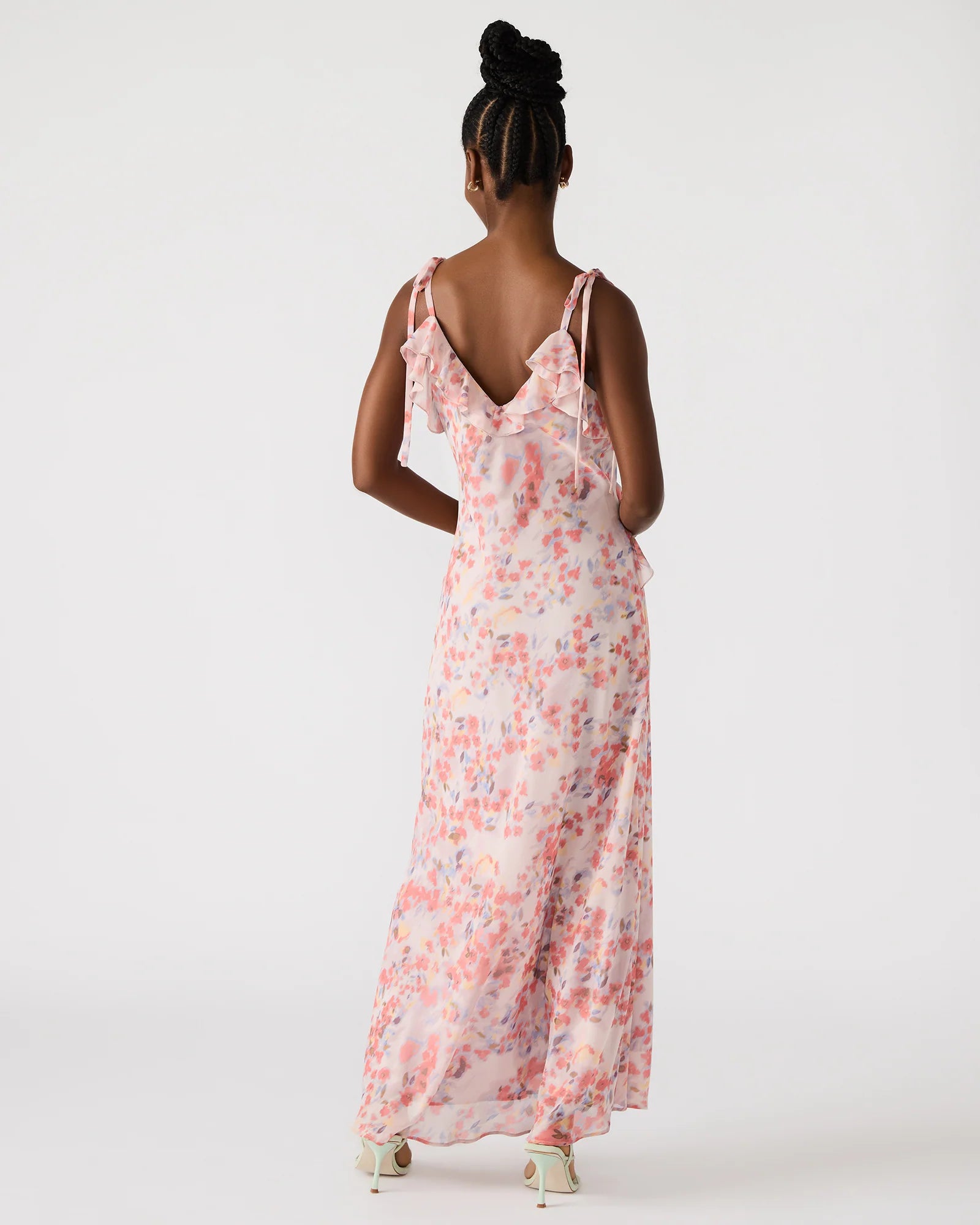 Adalina Sleeveless Ruffle Maxi Dress Dusty Lavender