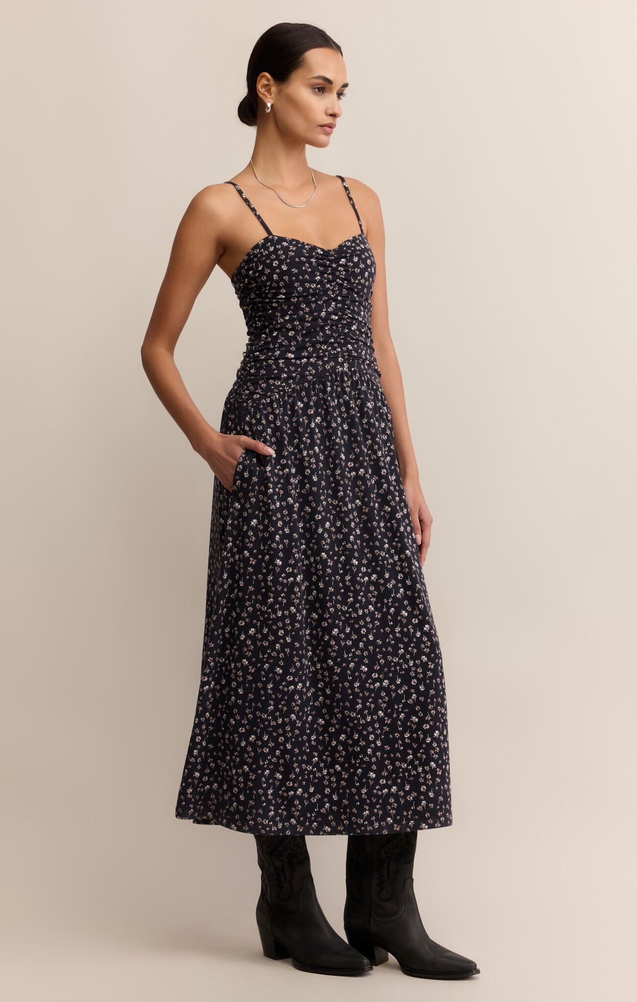 Georgina Dellah Ditsy Dress Black
