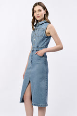 Trish Fitted Clean Hem Cargo Midi Dress Oasis