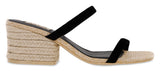 Isabeli Espadrille Heeled Sandals Black Suede