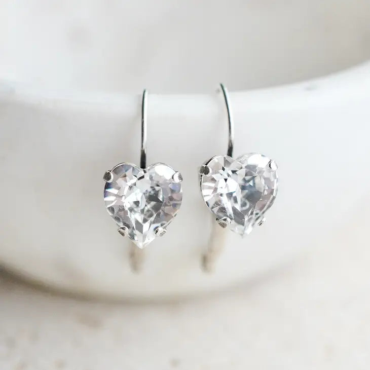 Sweet Treat Heart Earrings Clear
