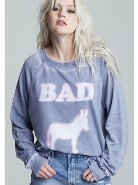 Bad Ass LS Sweater Vintage Blue