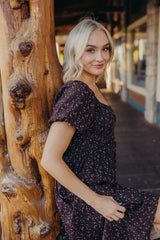 The Miley Short Sleeve Maxi Dress Woodland Ditsy