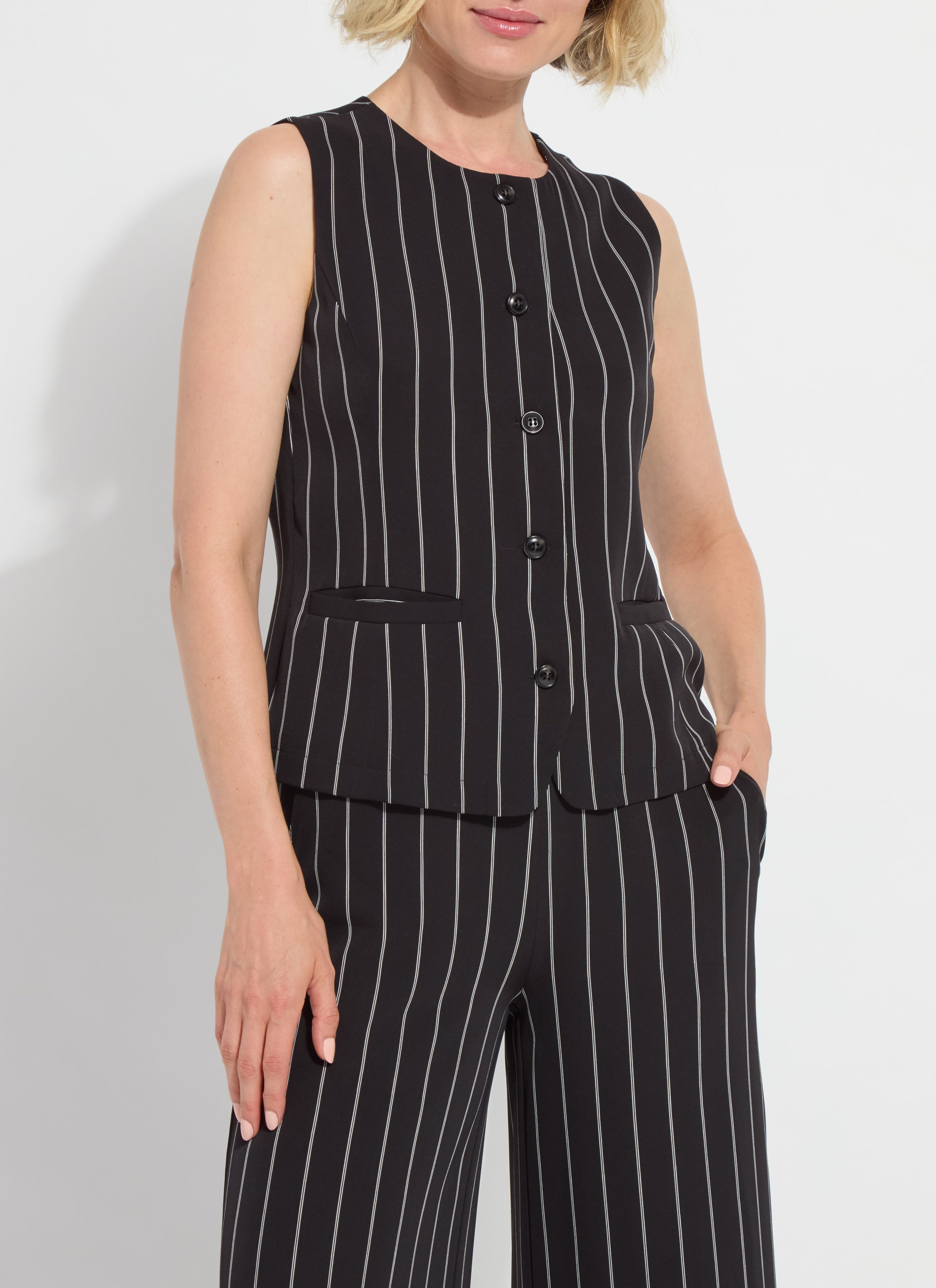 Ava Tailored Vest Over & Over Line