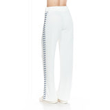 Stripe Contrast Straight Leg Pants Denim