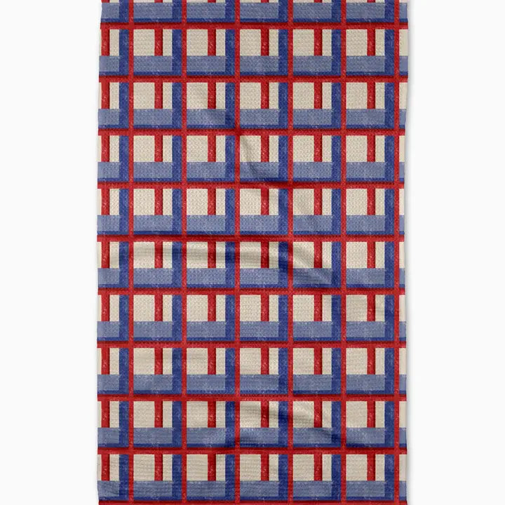 Geometry Tea Towel Cielo Grid