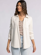 Lewis Button Up Shirt Heather Oatmeal