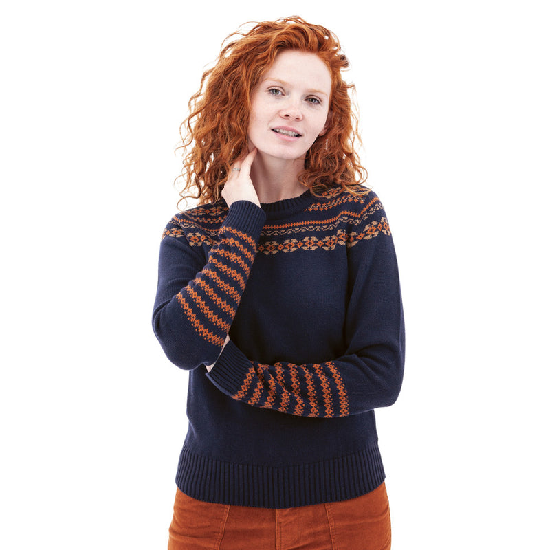 Liesel Jacquard Fair Isle Sweater Peacoat