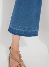 Athena Wide Leg Crop Pants Gradient Midwash