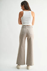 Patch Pocket Wide Leg Pants Moonstone