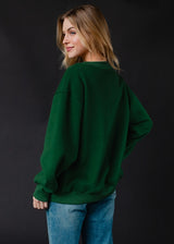 Hello Fall Boucle Sweatshirt Green
