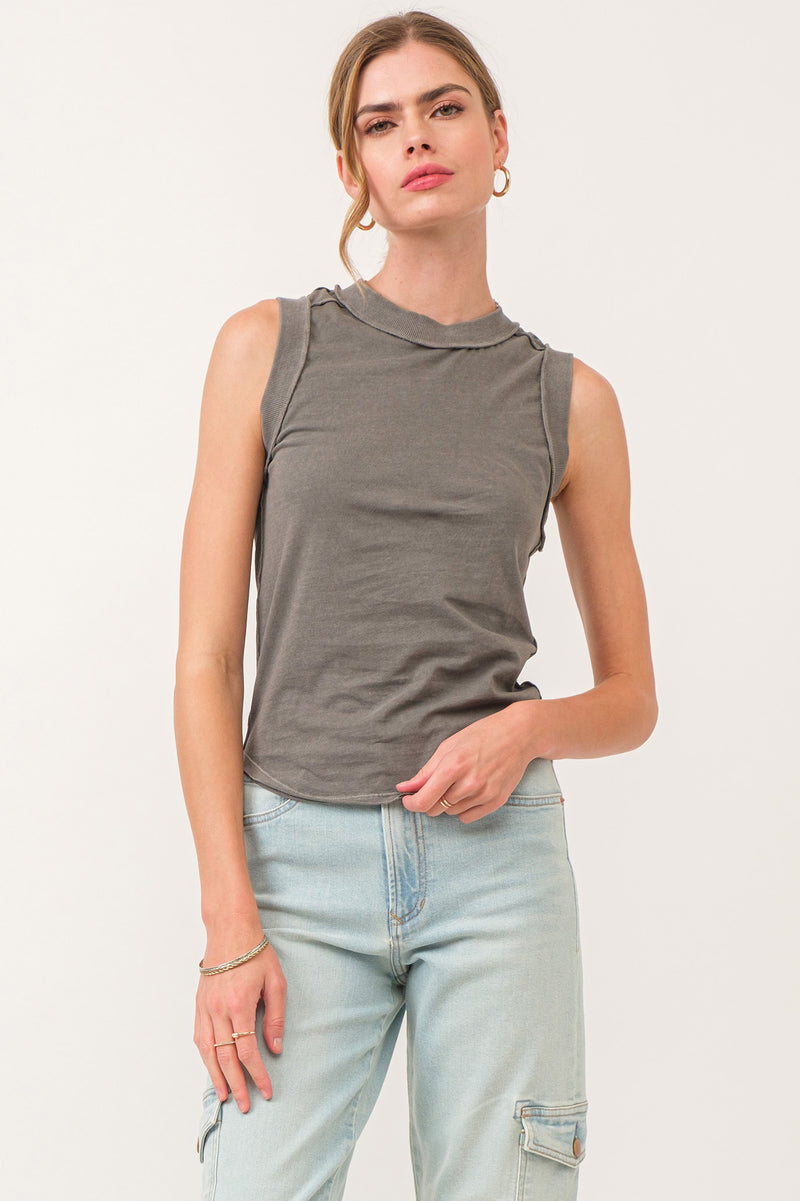 Zo Exposed Edging Tank Smoke Grey