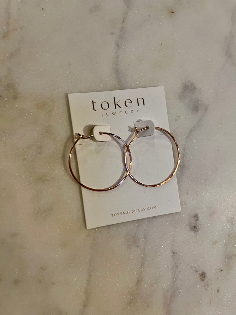 Organic Hoops 14k Rose Gold Fill