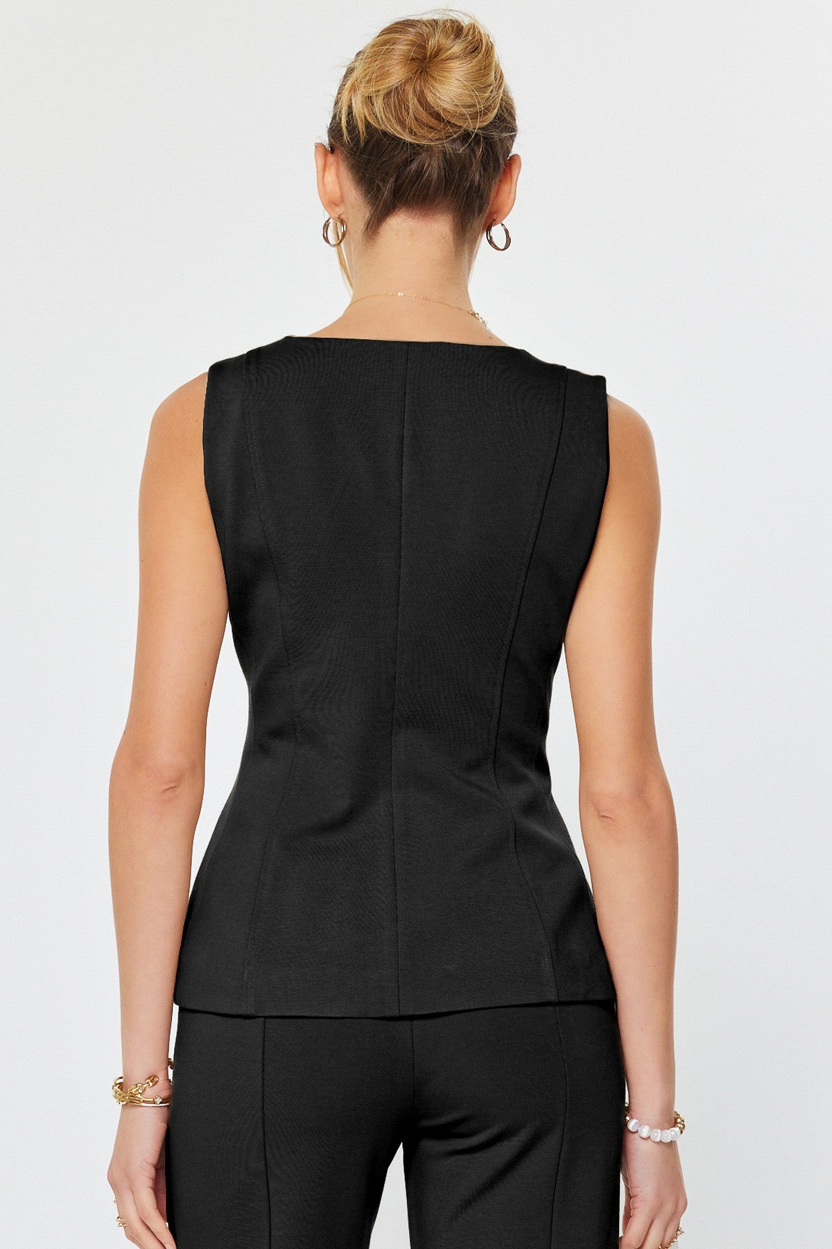 Tailored Suit Vest Black