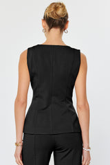 Tailored Suit Vest Black