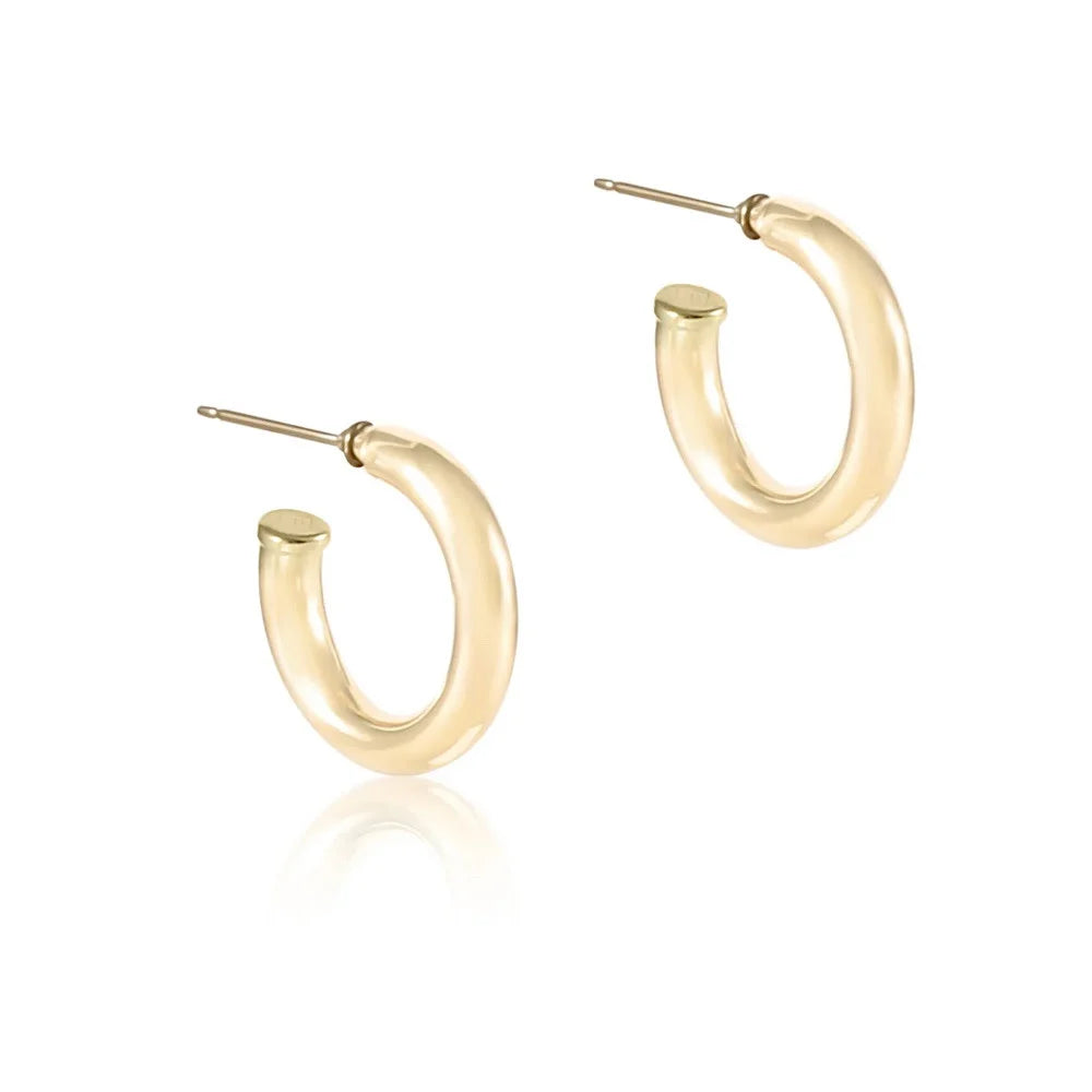 Round Gold 1" Post Hoop