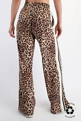 Animal Print Butter Track Pants Brown + Black