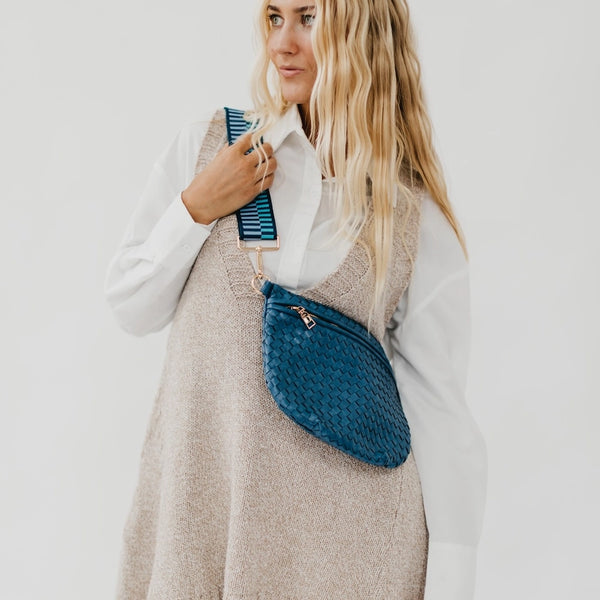 Westlyn Woven Sling Bag Denim Blue
