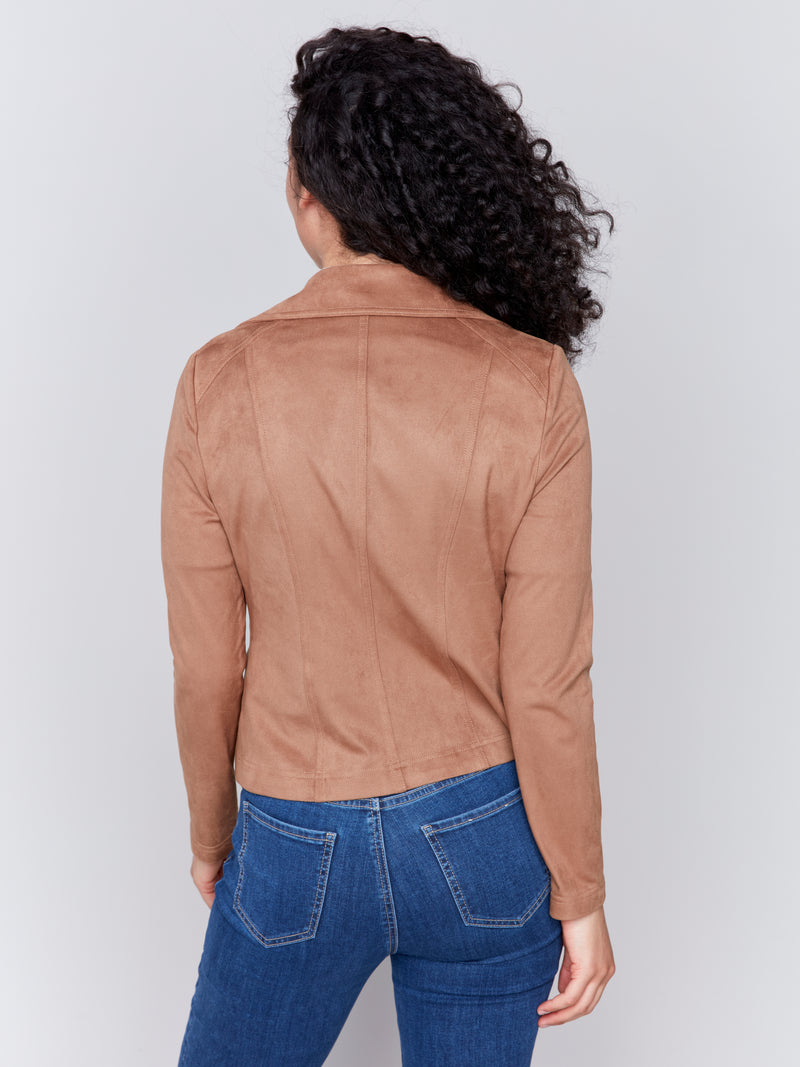 Vintage Faux Leather Perfecto Jacket Truffle