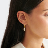 Pearl Lustre Hoop Earrings