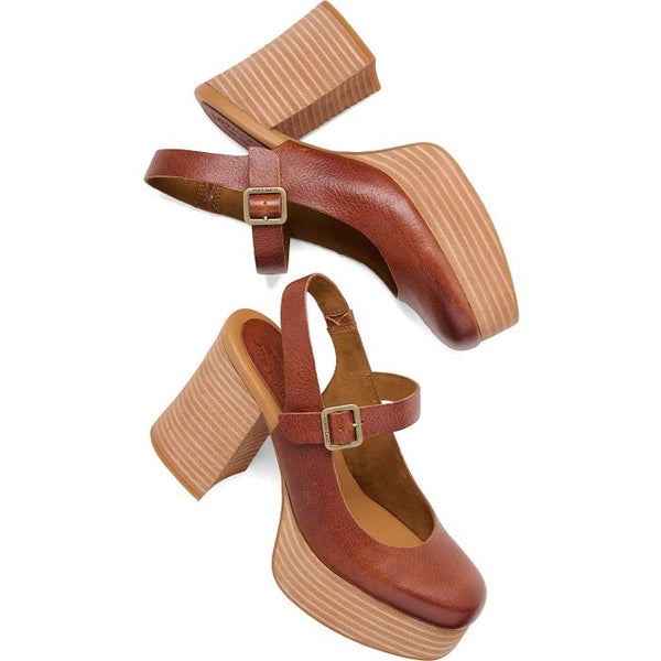 Vanya Strapped Heels Tan Rum