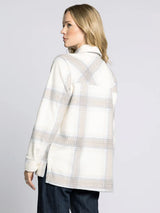 Santa Fe Jacket Ivory Brown Plaid
