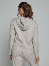 Zoe Half Zip Hoodie Stone