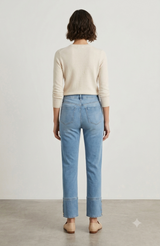 Kennedy Slit Cuff Straight Jeans Cowboy Sky