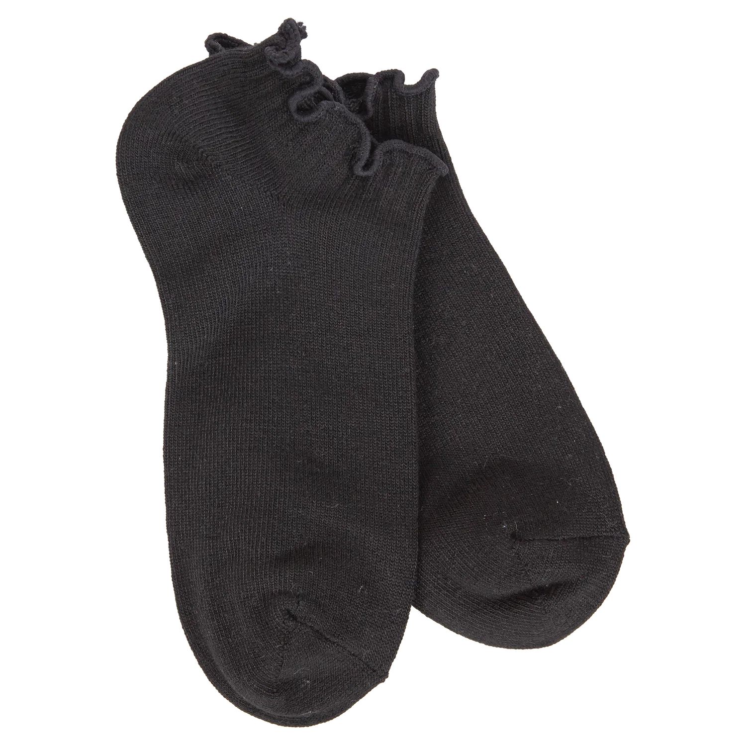 Weekend Low Ruffle Socks Black