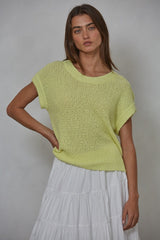 Laurien Sweater Top Citrus Lime