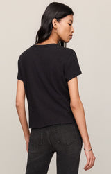 Junie Slub Tee Shirt Black
