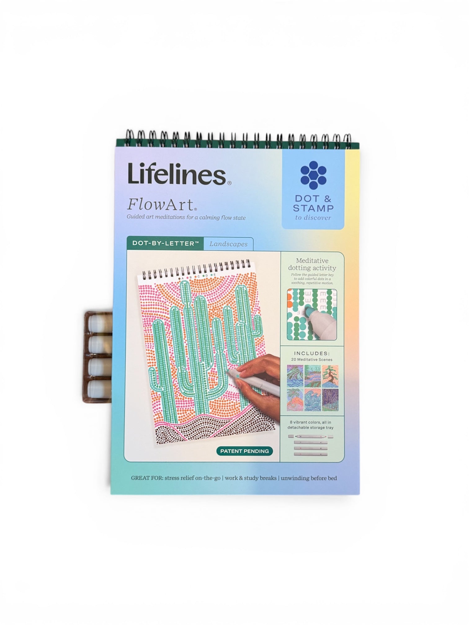 Lifelines FlowArt Dot By Letter Book Landscapes